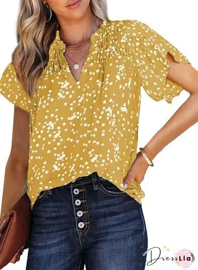 Plus size Vintage Short Sleeve Floral T-shirt