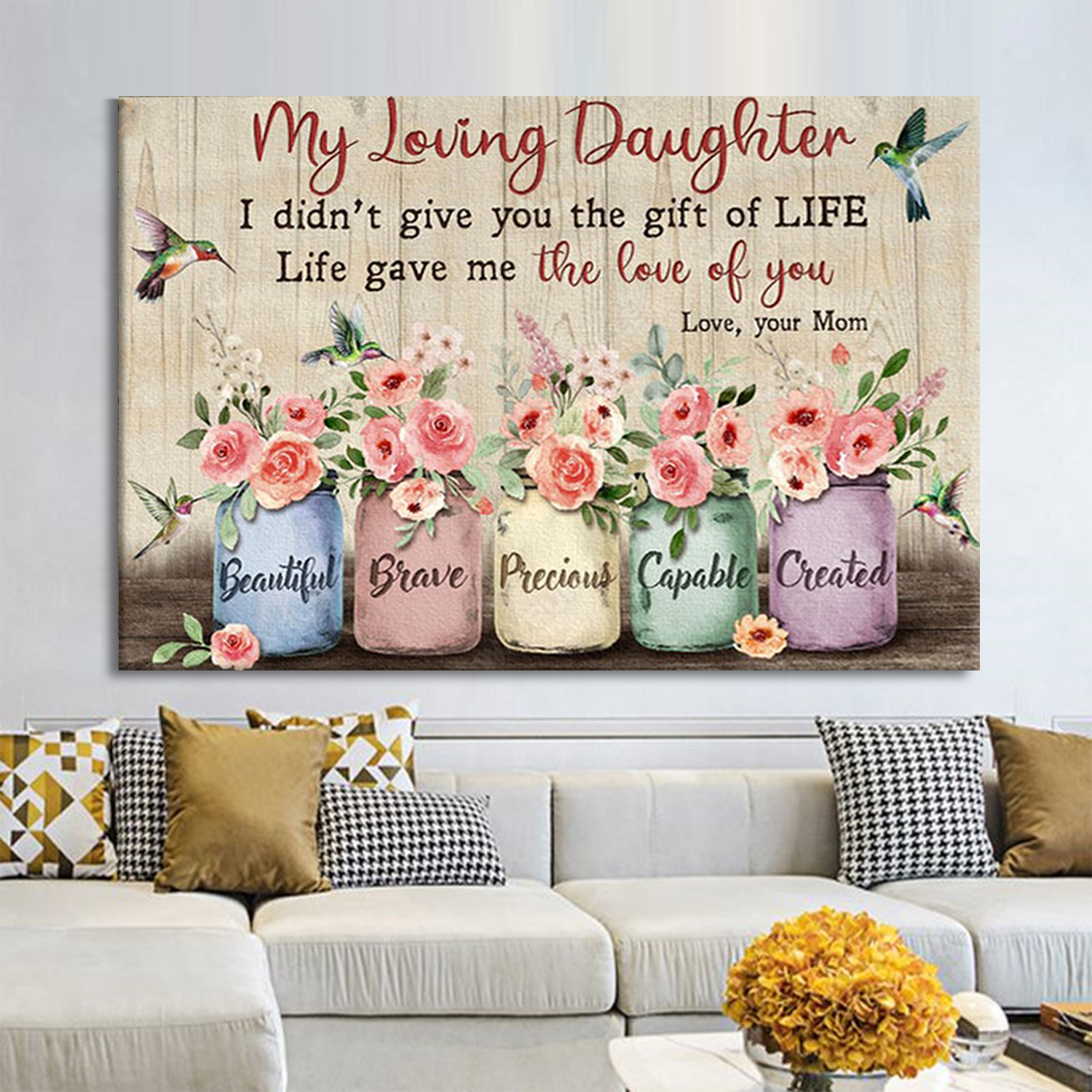 My Loving Daughten Canvas Wall Art