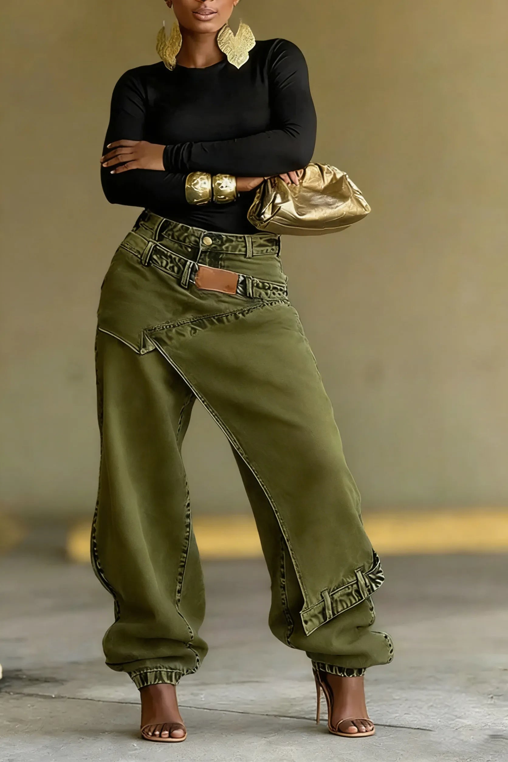 Women's Two-Piece Street Style Fashion Jeans&Diamond Jeans image 3