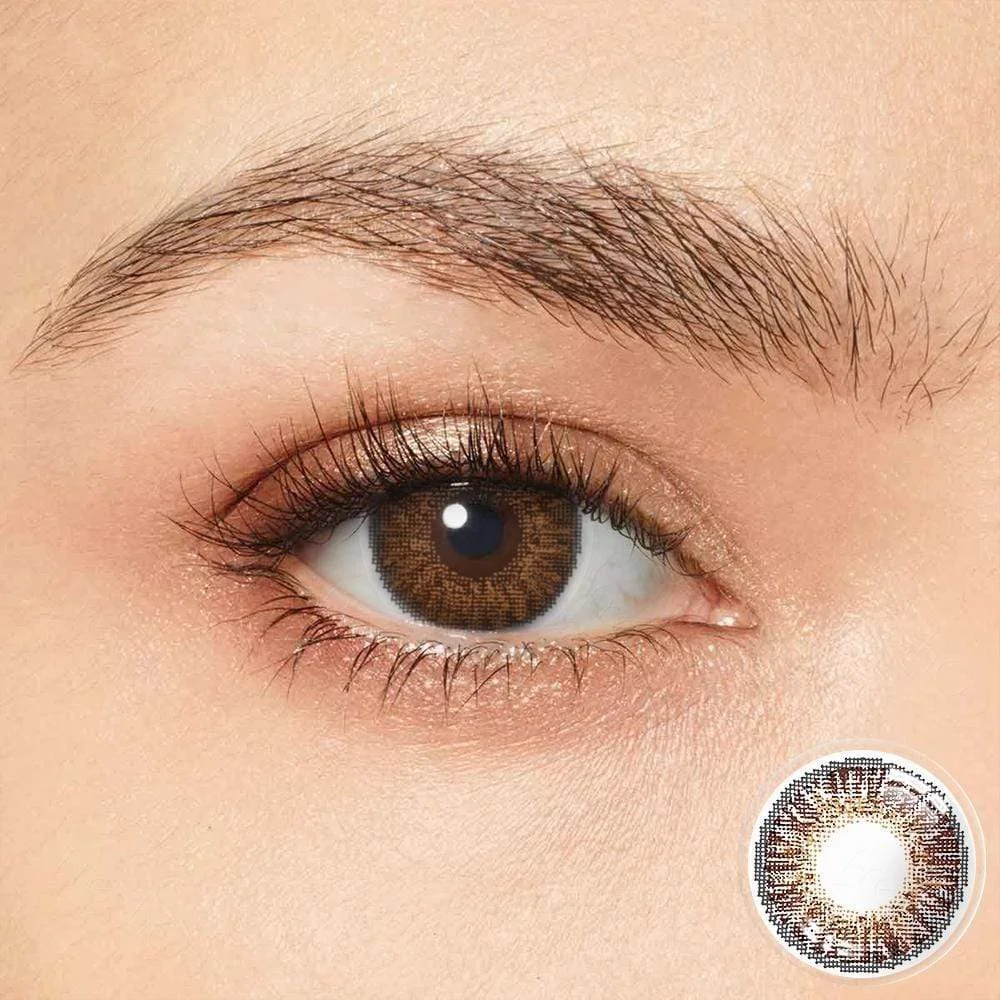 3 Tone BROWN Colored Contact Lenses