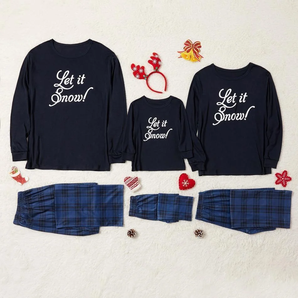 Christmas ' let it Snow ! ' Family Matching Pajamas Set