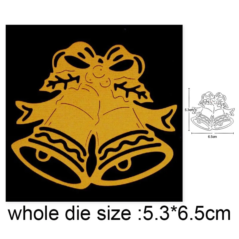 Metal Cutting Dies Cut Die Christmas Lace Bell Decorations Scrapbooking Dies Crafts Album Knife Mould Blade Punch Stencils Dies