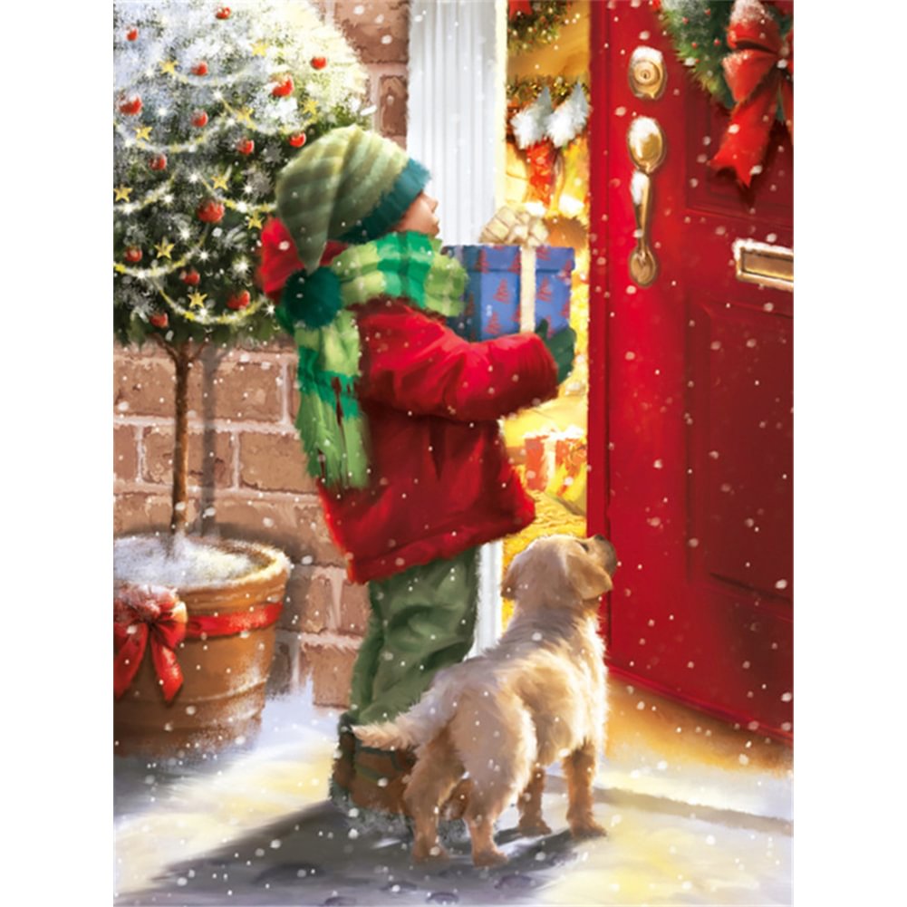 Children Christmas - Full Round - Diamond Painting(30*40cm)