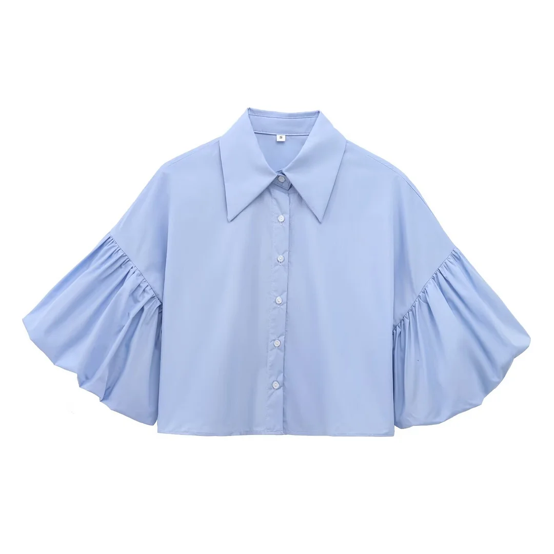 Nigikala Nigikala Sleeves Loose Open-Sleeve Shirt Top 2025 Spring New Women's Clothing E48720