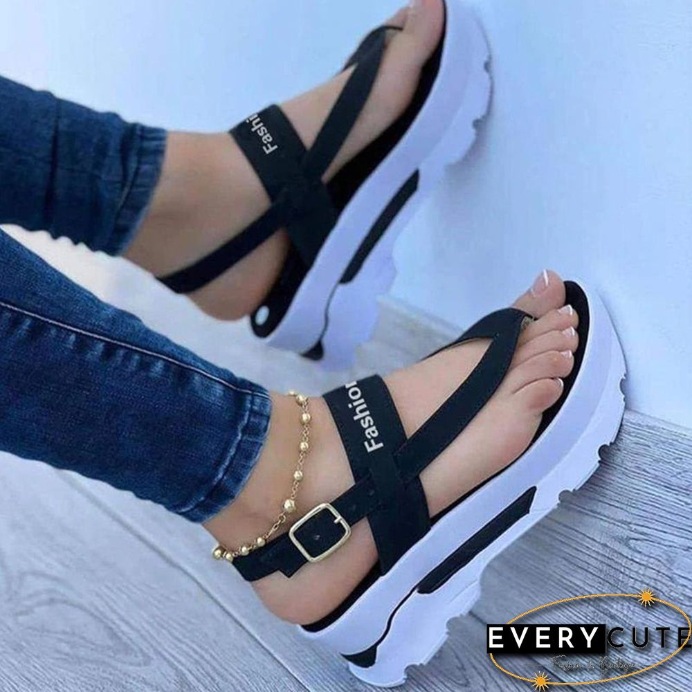 Back To School Outfit  Women Sandals New Platform Sandals For Summer Wedges Shoes Women Platform Heels Sandalias Mujer Luxury Summer Flip Flops