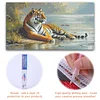 (US Only)5D DIY Full Round Drill Diamond Painting Tiger Kit Home Decor Art Craft 40x70cm