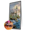 Diamond Painting-DIY Full Round Drill Seaside Lighthouse(70*40 CM)