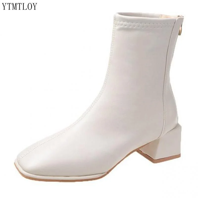 2021 Autumn Women Ankle Boots Fashion Comfort Classic Retro Concise Zipper High Quality Shoes Ytmtloy Winter Botines De Mujer