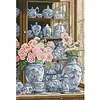 Porcelain Camellia-11CT Stamped Cross Stitch 50*70cm/19.69*27.56in(Big Size)
