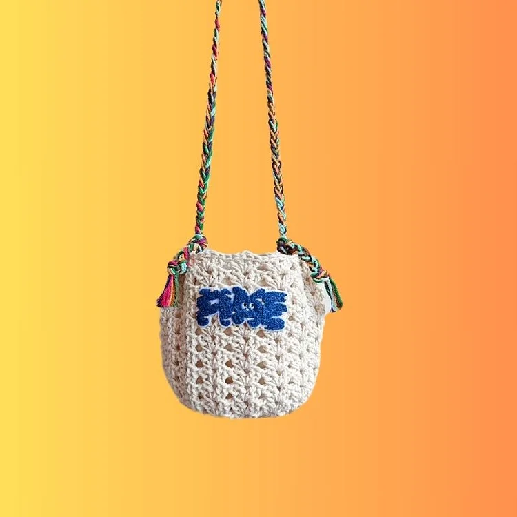 Lulusnow Handmade White NICE Minimalist Lifestyle Crochet Crossbody Bag