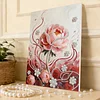 DIY Pearl Painting Peony for Home Wall Decor with Frame(40x30cm)