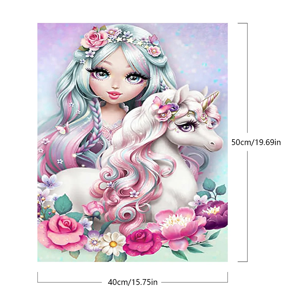 DIY Paint By Number 40*50cm - Unicorn Girl
