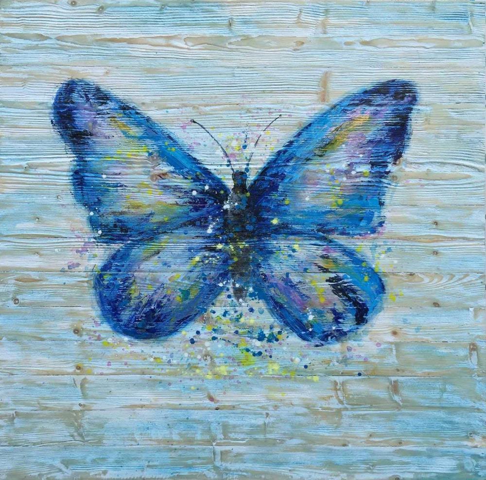 

The Common Blue Butterfly – Paint By Numbers - 40*50CM, 501 Original