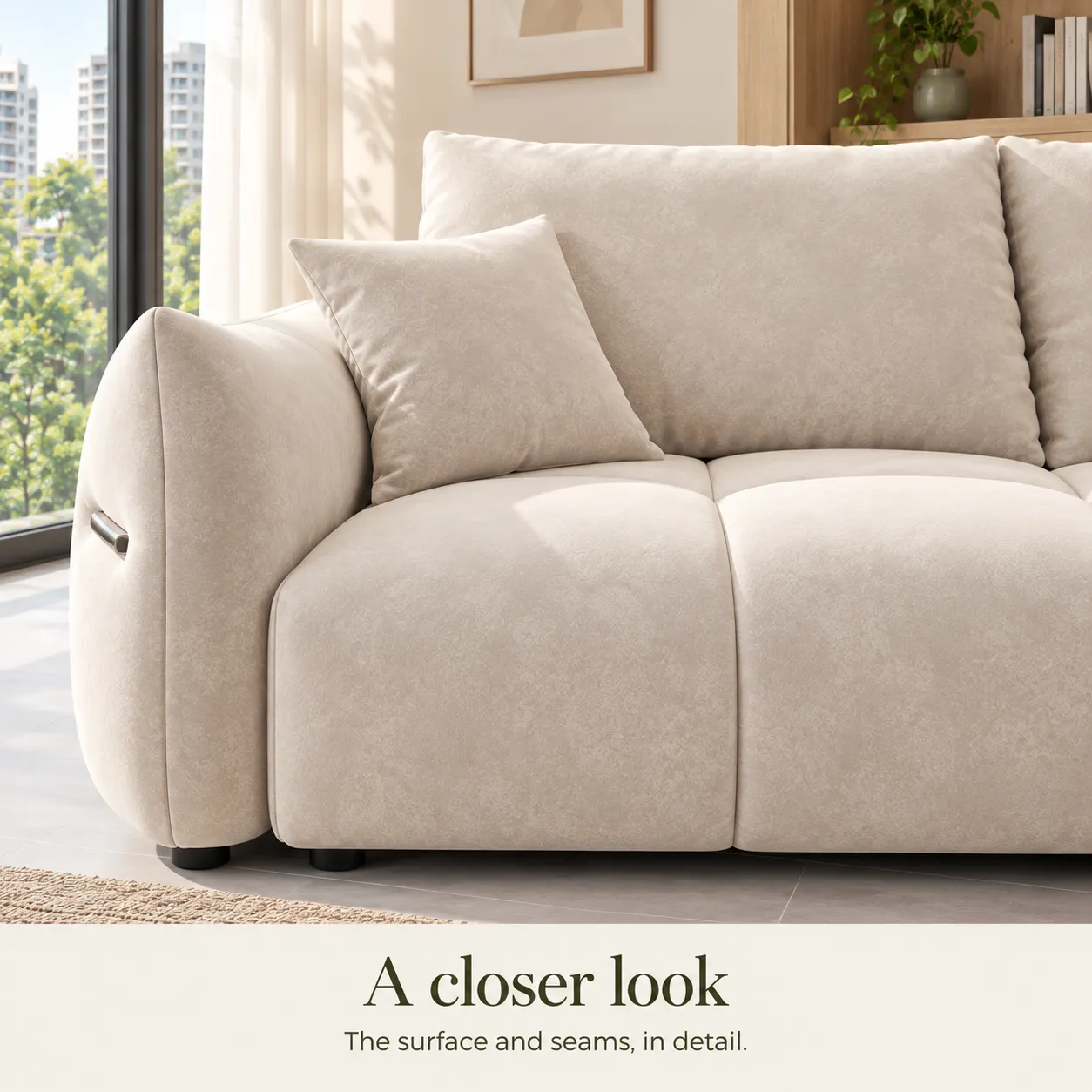 Maibao Sofa - Cream - Upholstery close-up