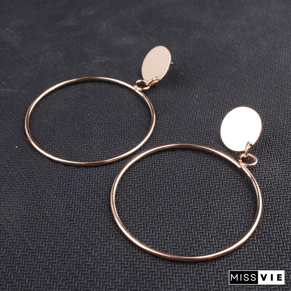 Simple Large Circle Earrings