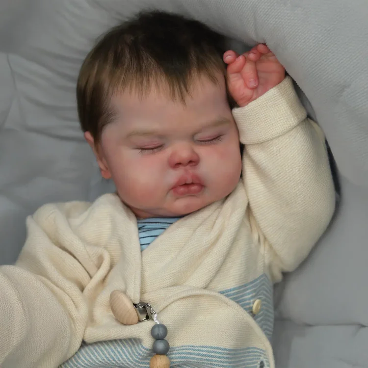  [New] 20" Handmade Lifelike Reborn Hand-Painted Hair Baby Girl Sarttin with Heartbeat💖 & Sound🔊 - Reborndollsshop®-Reborndollsshop®