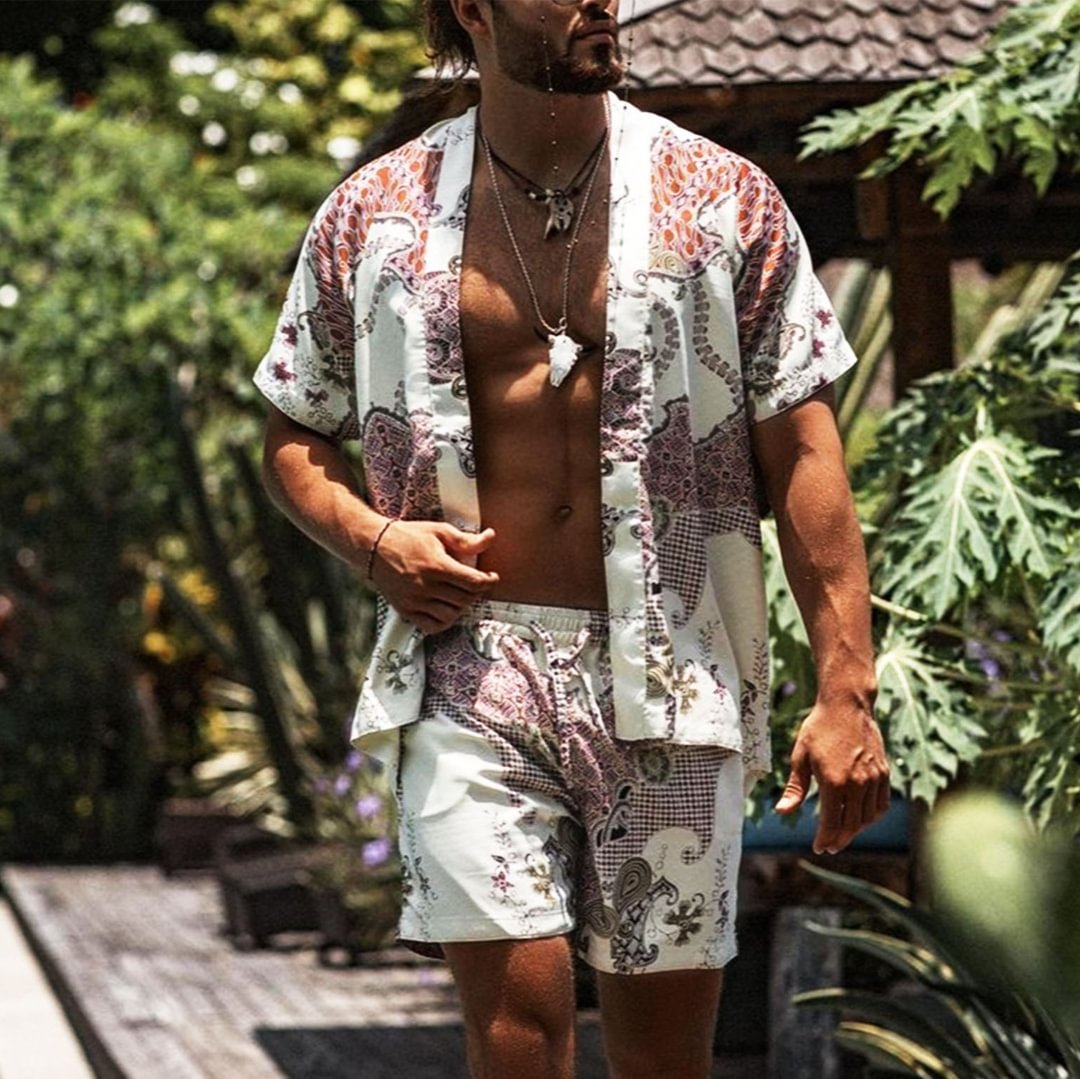 Men's Casual Holiday Print Suit