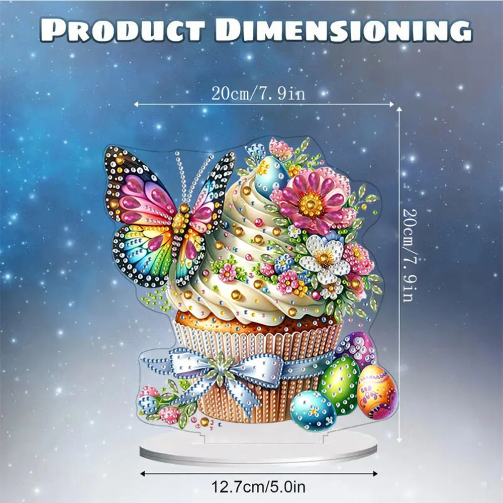 DIY Easter Cake Special Shaped Acrylic Desktop Diamond Painting Art Office Decor