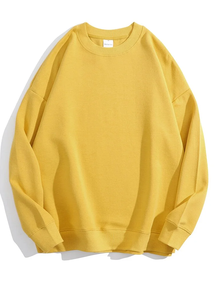 Brownm Oversized Yellow Sweatshirt Women Boyfriend Pink Loose Streetwear Pullover Female 2022 Vintage Sweatshirts Woman Korean