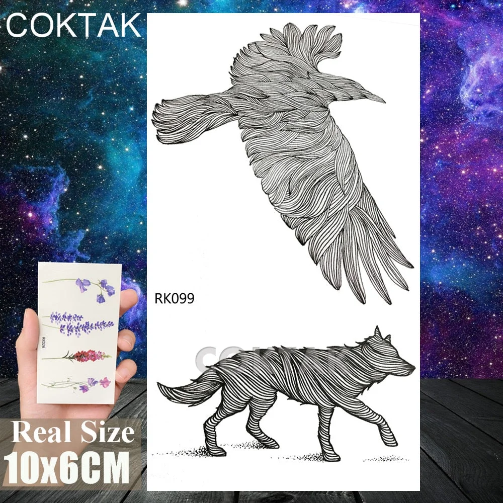 Watercolor Flower Beauty Temporary Tattoos Sticker For Women Body Art Arm Tatoos Waterproof Tattoo Paper Fake Jewelry Tatoos