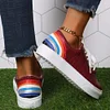 Gioiacombo&trade; Autunno nuove signore punta rotonda arcobaleno scarpe casual