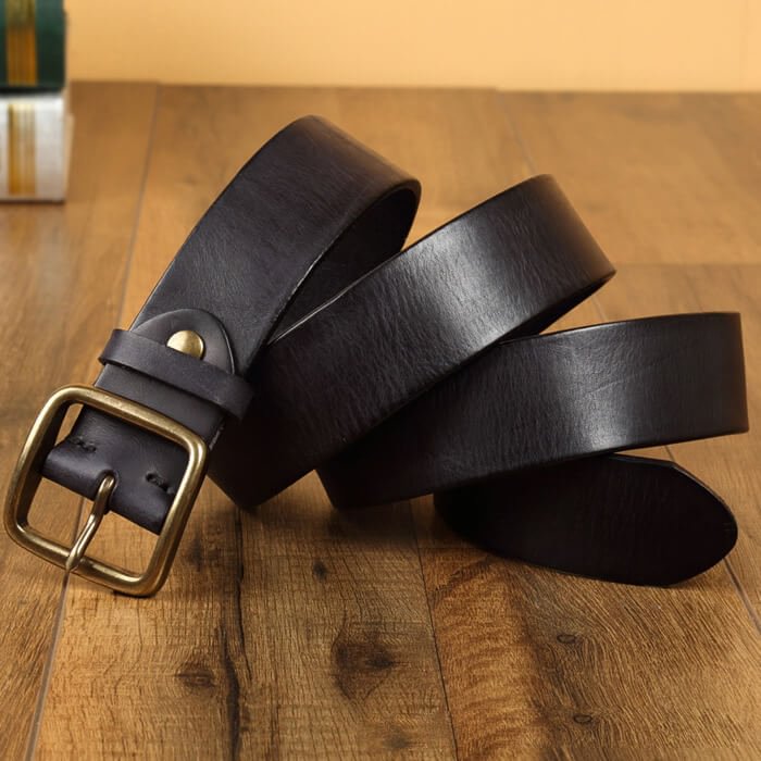 100% Leather Men's Belt with Custom Engraving