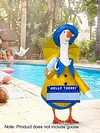 Goose Clothing with Umbrella Funny Raincoat and Hat Costume for Patio Yard Decor