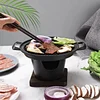Mini Portable BBQ Grill Outdoor BBQ Plate Roasting Meat Tools