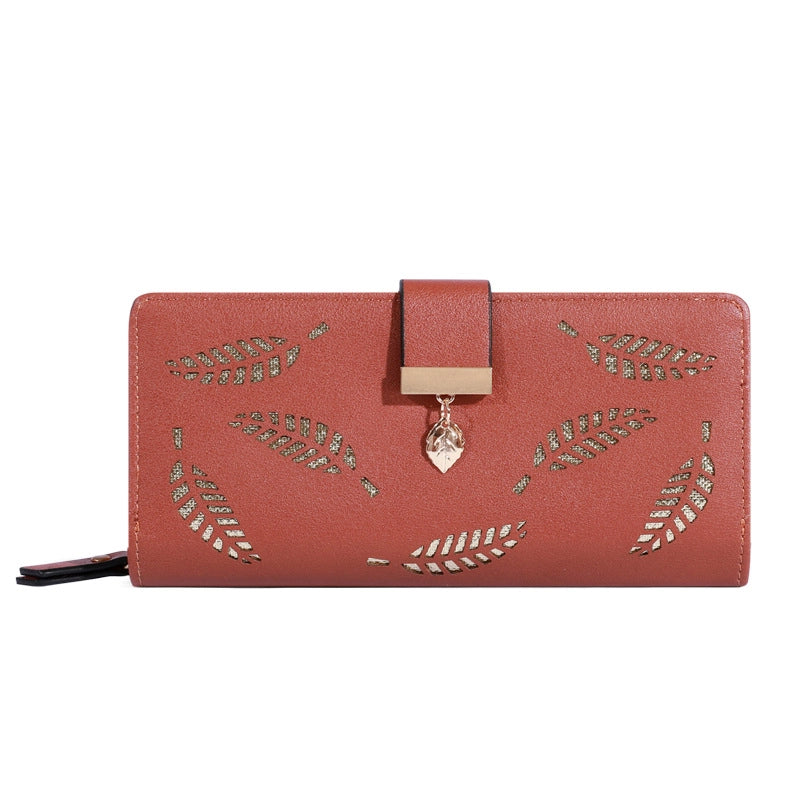 Women’s Flower Pu Leather Hidden Buckle Wallets