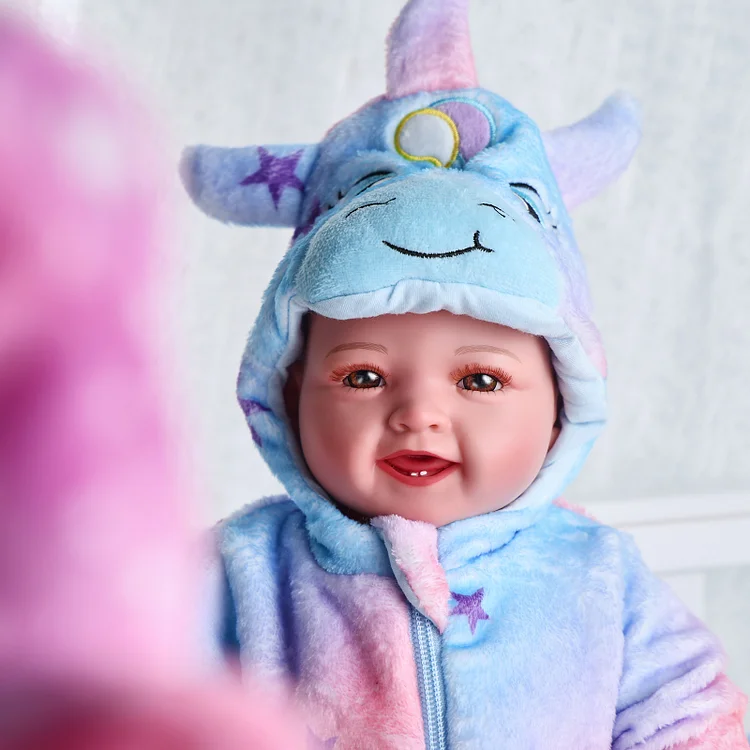 [Year Lowest Price]Babeside Smiling Reborn Baby Mia 17" Little Infant Twins Healing of the Heart