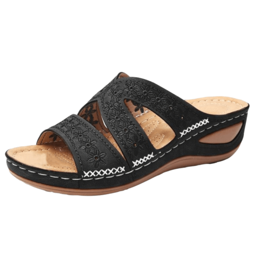 Orthopedic Low Wedge Sandals, Casual Flat Shoes Flip Flops for Women