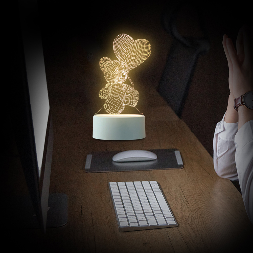 3D Acrylic USB Table Bedside Lamp Fairy Home Room Decor LED Night Lights от Cesdeals WW