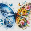 Colorful Butterfly-11CT Stamped Cross Stitch 45*45cm/17.72*17.72in