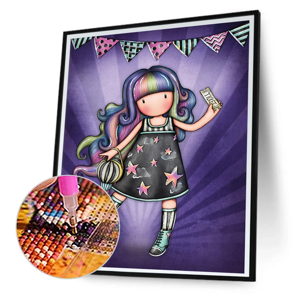 Grace Dolls 5D DIY Diamond Painting Kits Full Round Drill Wall Art Decor (G1106)