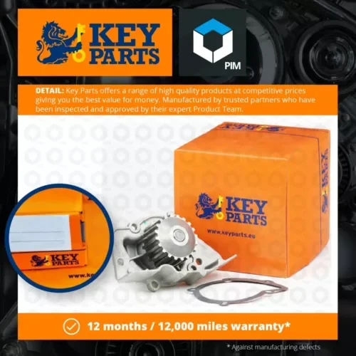 Water Pump fits PEUGEOT 306 1.8 97 to 02 Coolant KeyParts 120198 Quality New Parts