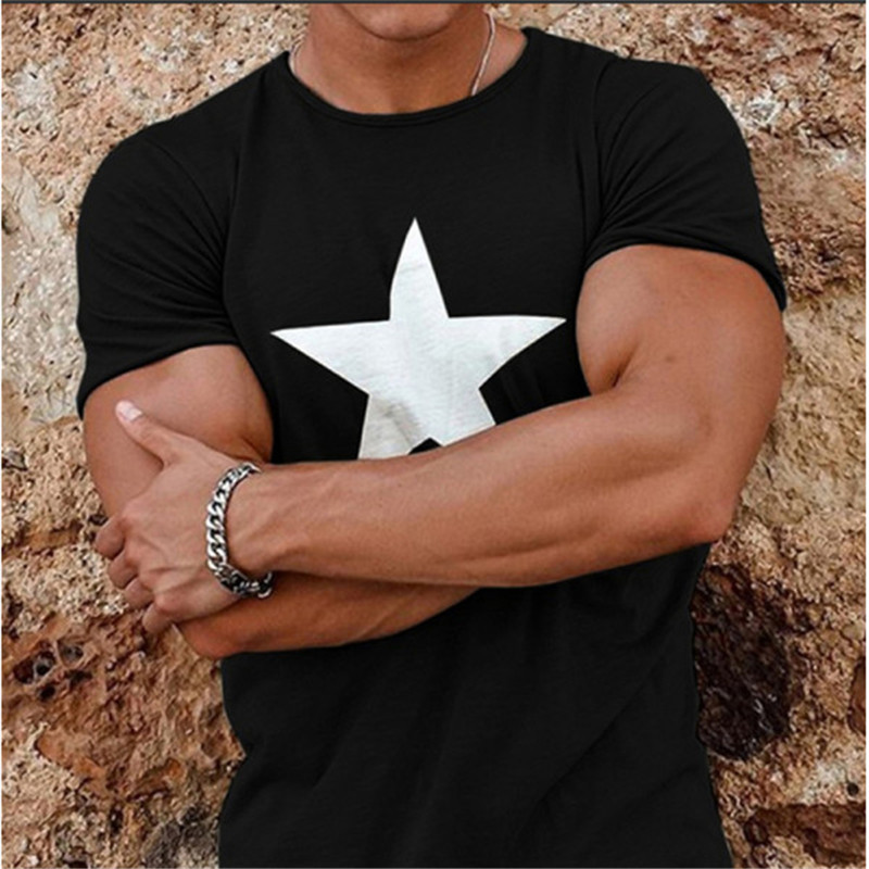 Men's Star Print Casual T-Shirt - Livereid
