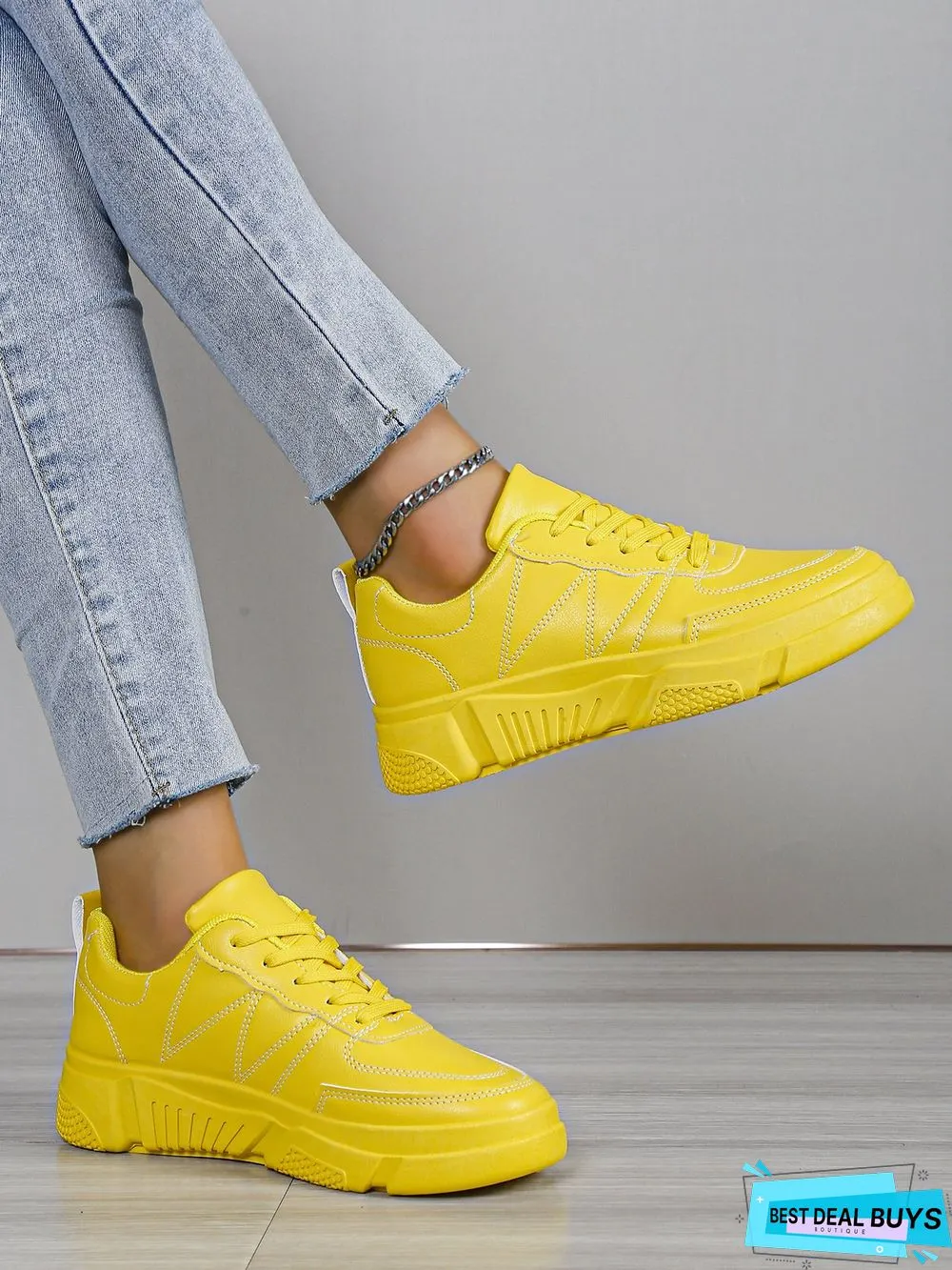 Casual Plain Color Skate Shoes
