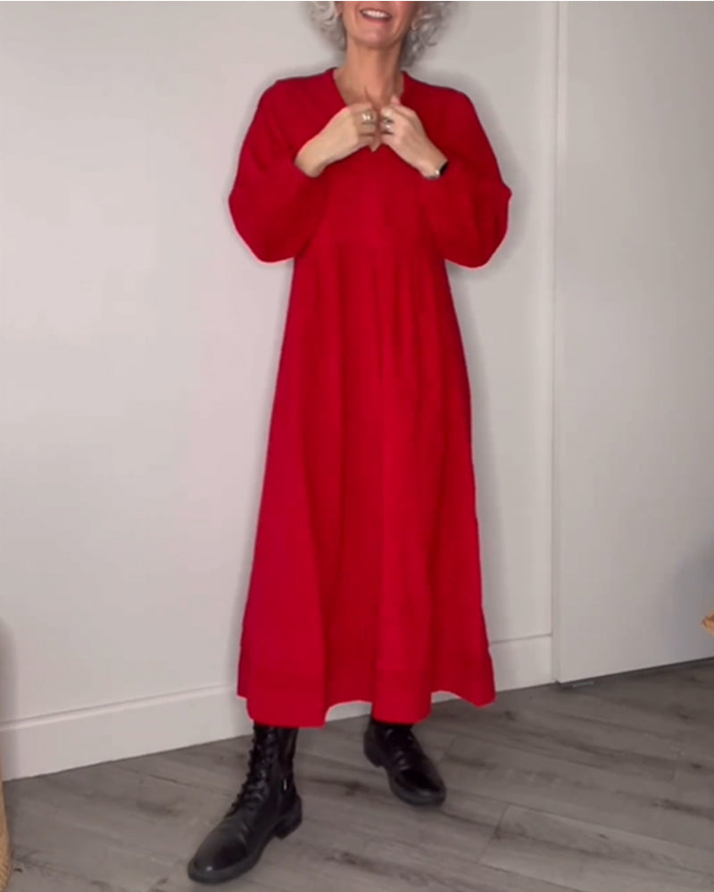 Charlotte | Vintage-Inspired Long Sleeve Casual Dress main image 0