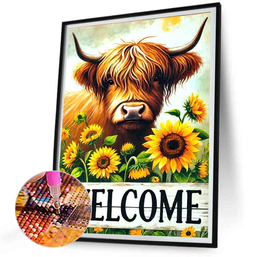 Diamond Painting - Full Round Drill - Sunflower Yak(Canvas|30*40cm)