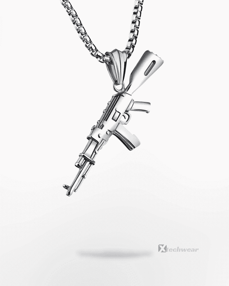 AK-47 Iced Out Pendant with 28