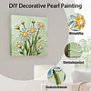 (25x25cm)DIY Pearl Painting Framed Handmade Pearl Material Art Kit Living Room Decor