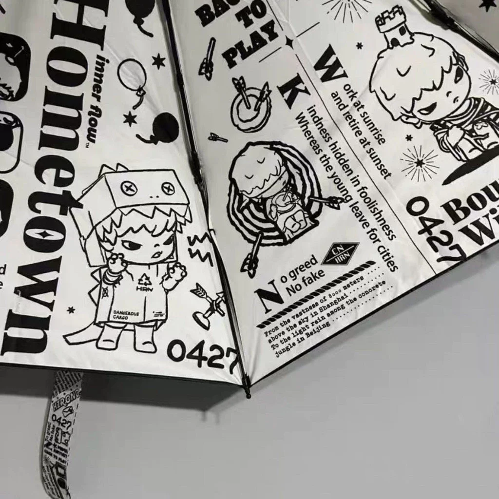 Popmart hirono Manual Umbrella Ono Sunny Umbrella Folding Sun Umbrella Mystery Box 