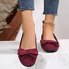 Gioiacombo&trade; Scarpe casual piatte con fiocco in pelle scamosciata da donna