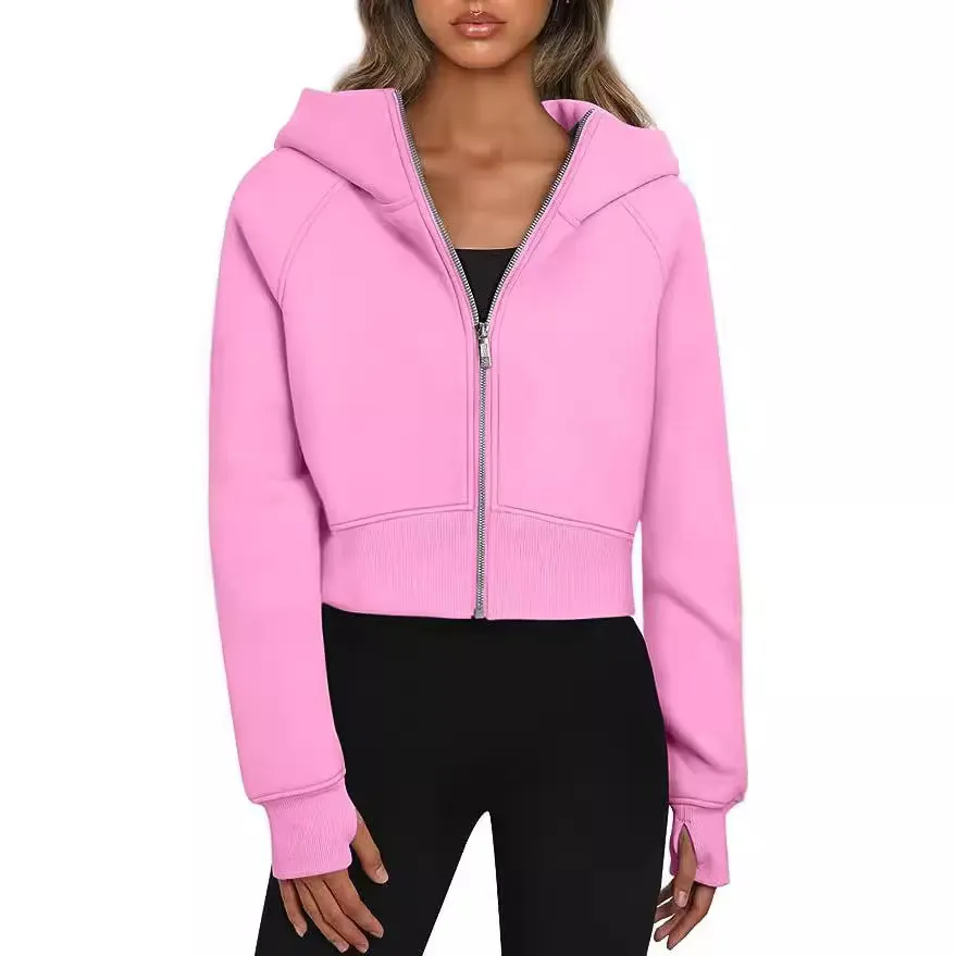 Nigikala Nigikala Korean Version Of The Autumn And Winter 2025 Version Of The Fashion Hooded Pocket Zipper Plus Velvet Jacket