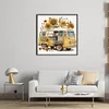 Diamond Painting -DIY Round Drill Sunflower Bus