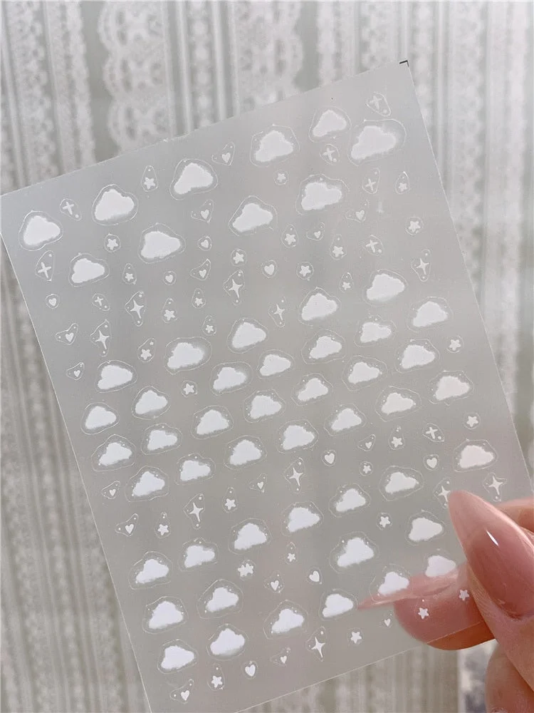 Japanese Nail Art Ice Aurora Nail Sticker Decals Korean Trendy Nails Design Self Adhesive Holographic Slider Manicure Decoration-Nail Inspo