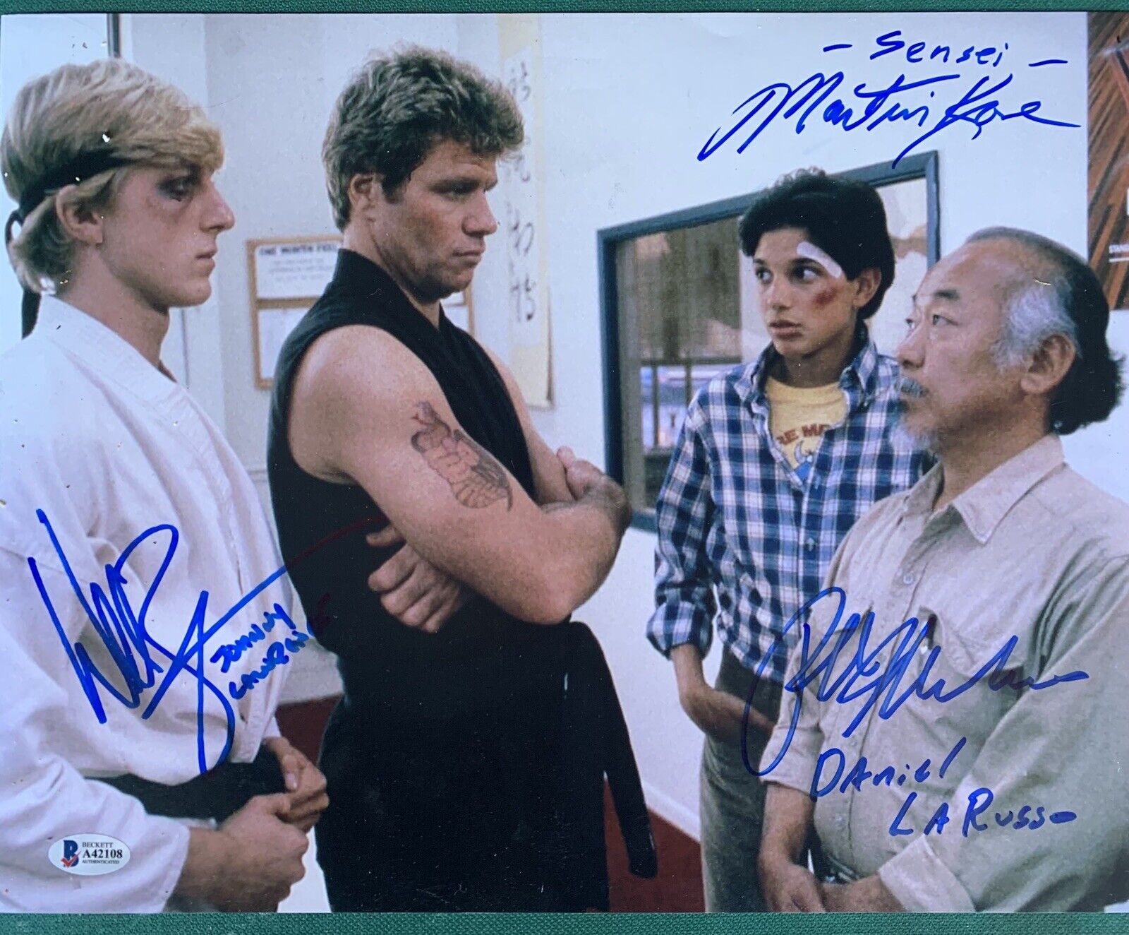 Ralph Macchio, William Zabka Kove Autographed Karate Kid 11x14 Photo Poster painting Beckett Psa