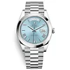 Rolex Day-Date m228206-0044 White gold Ice Blue Dial (Roman Numerals) Smooth Bezel President bracelet (40mm) Super Clone