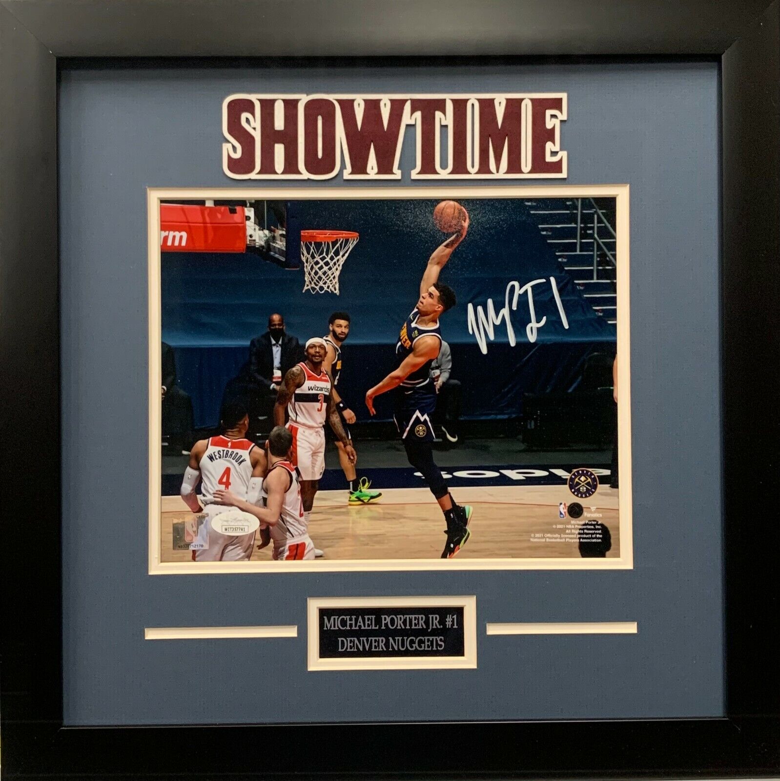 Michael Porter Jr. autographed framed 8x10 Photo Poster painting NBA Denver Nuggets JSA COA