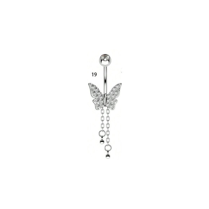 1 Piece Belly Rings Minimalist Classic Style Water Droplets 304 Stainless Steel Inlay Zircon Belly Rings